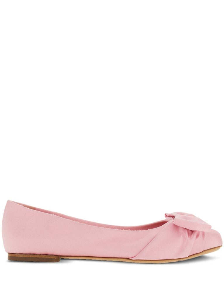 Pink Vara Bow Embellishment Ballerina Shoes