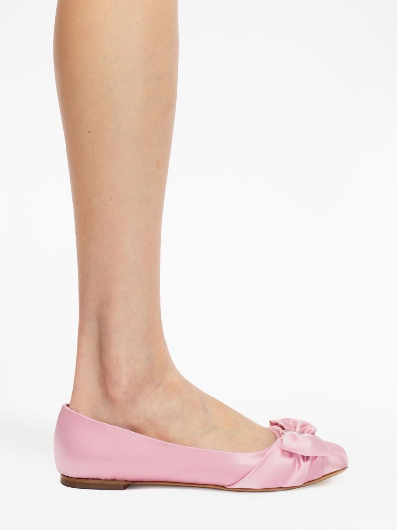 Pink Vara Bow Embellishment Ballerina Shoes