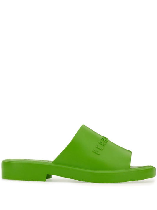 Green Debossed Logo Slides