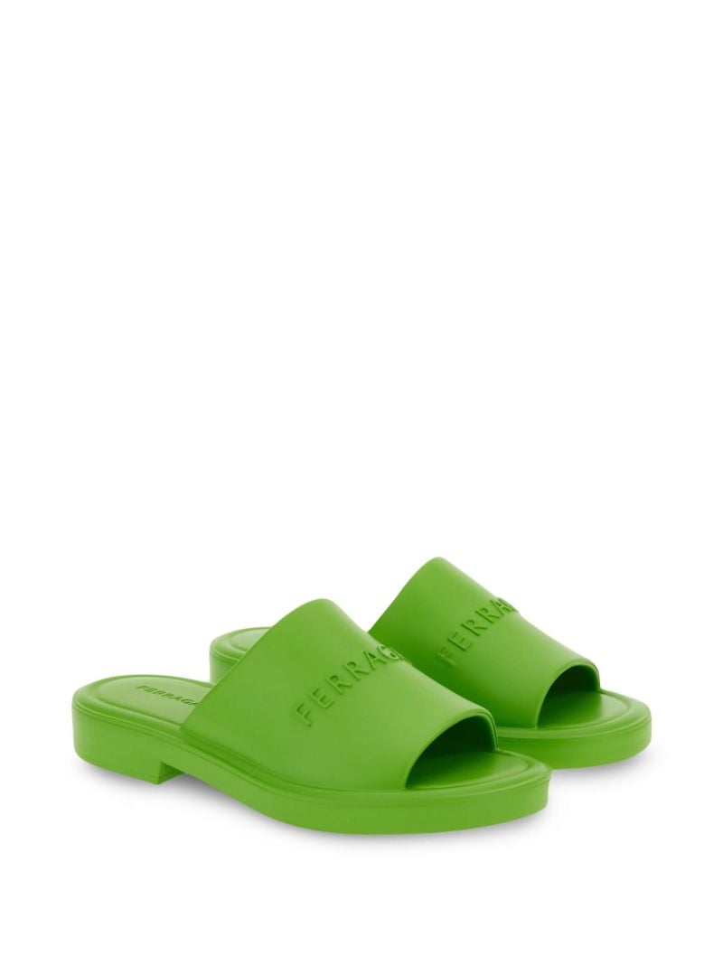 Green Debossed Logo Slides