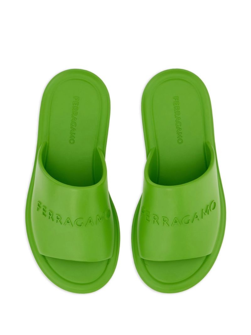 Green Debossed Logo Slides