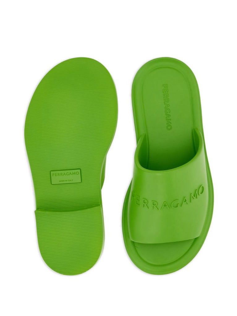 Green Debossed Logo Slides