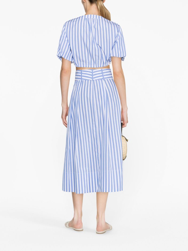 Blue Ellington Striped Crop Top