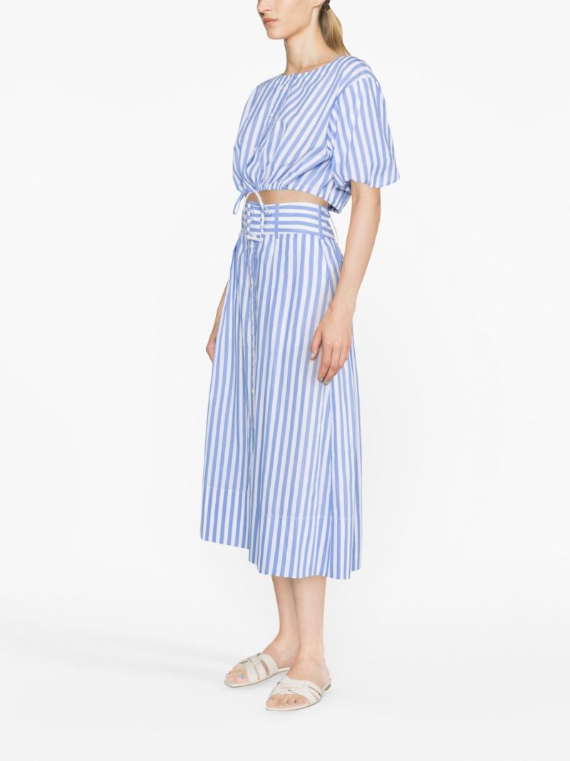 Blue Ellington Striped Crop Top