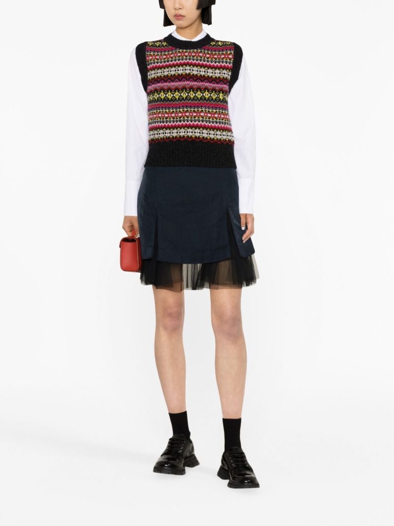 Grey Jen Fair Isle Sweater Vest