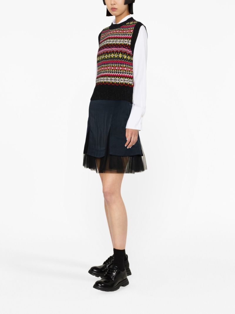 Grey Jen Fair Isle Sweater Vest