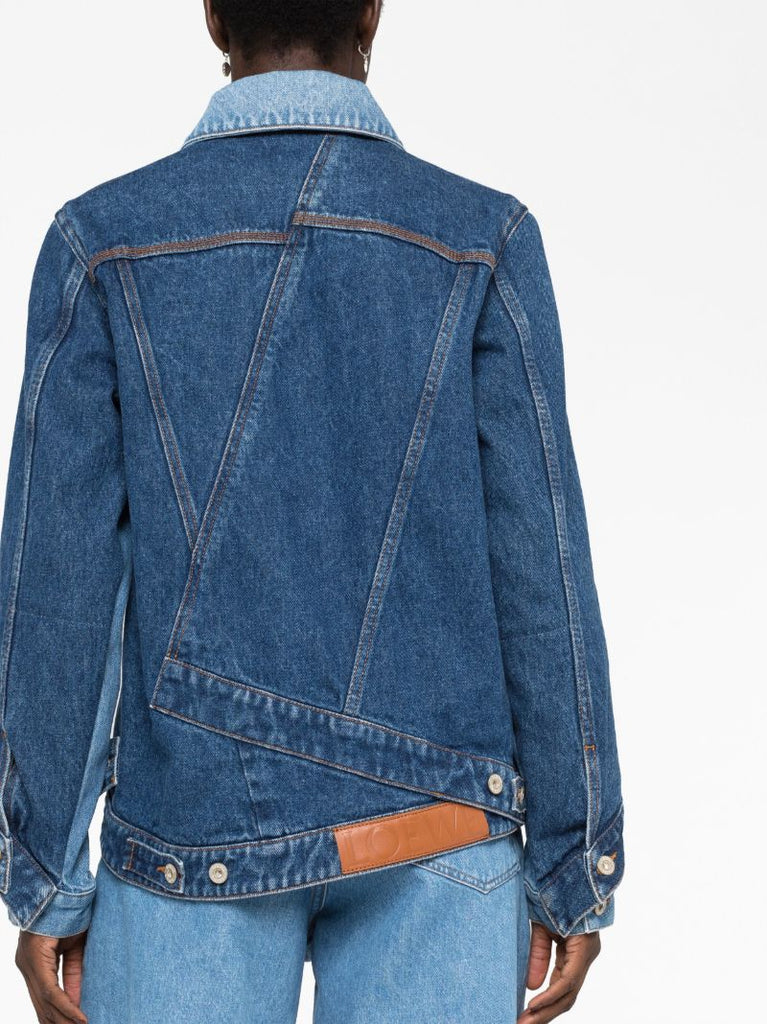 Blue Deconstructed Denim Jacket