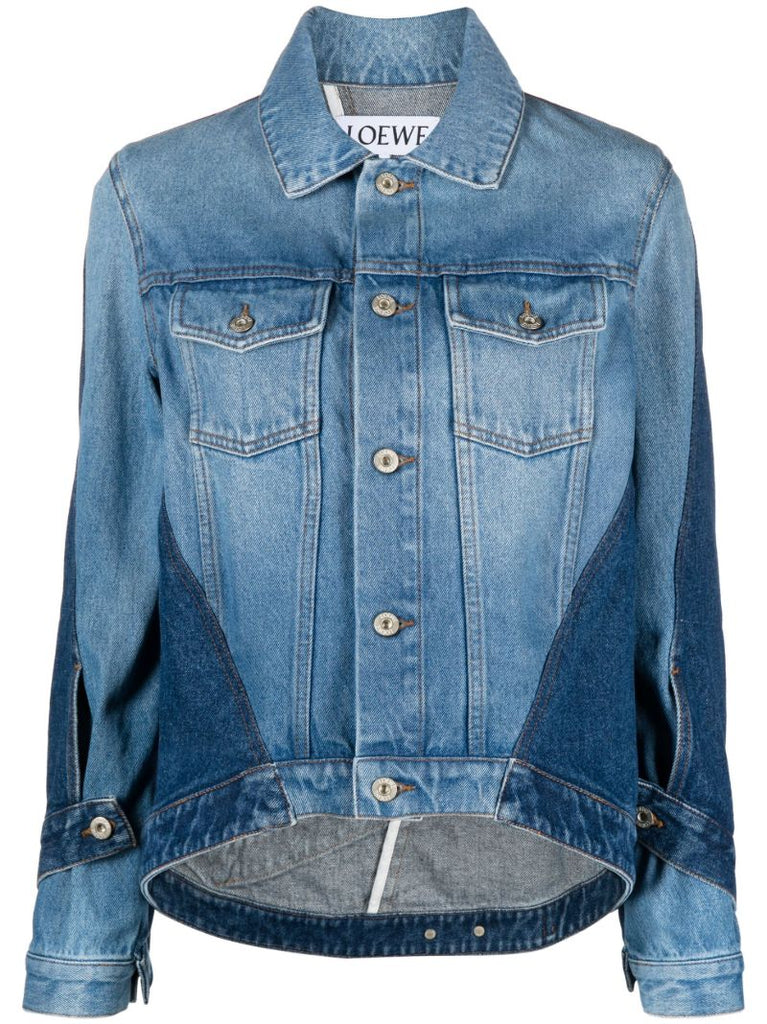 Blue Deconstructed Denim Jacket
