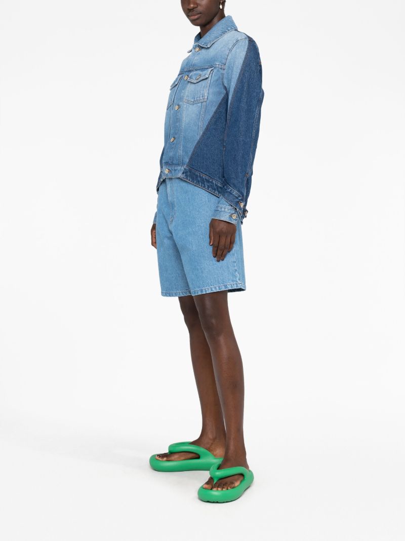 Blue Deconstructed Denim Jacket