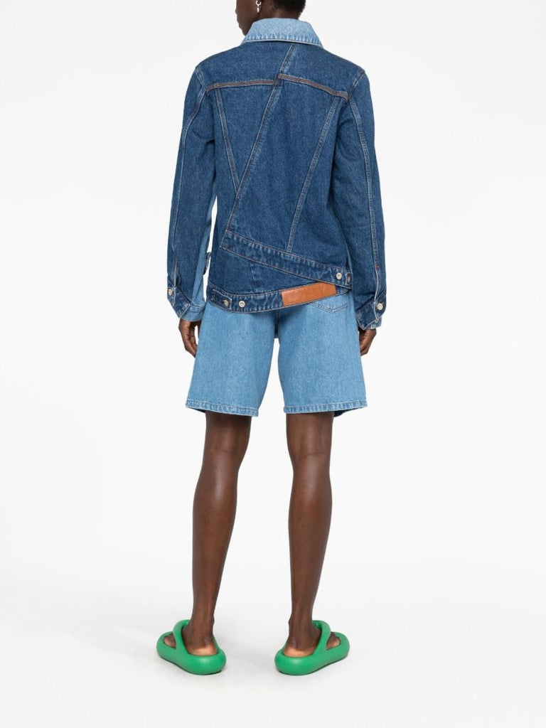 Blue Deconstructed Denim Jacket