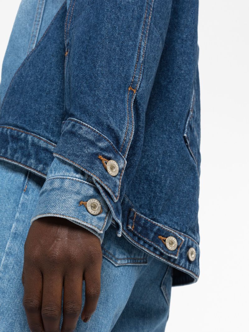 Blue Deconstructed Denim Jacket