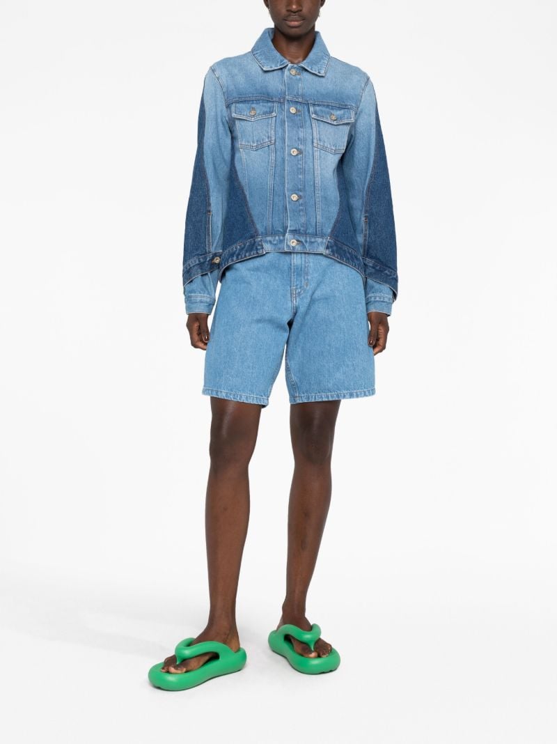 Blue Deconstructed Denim Jacket