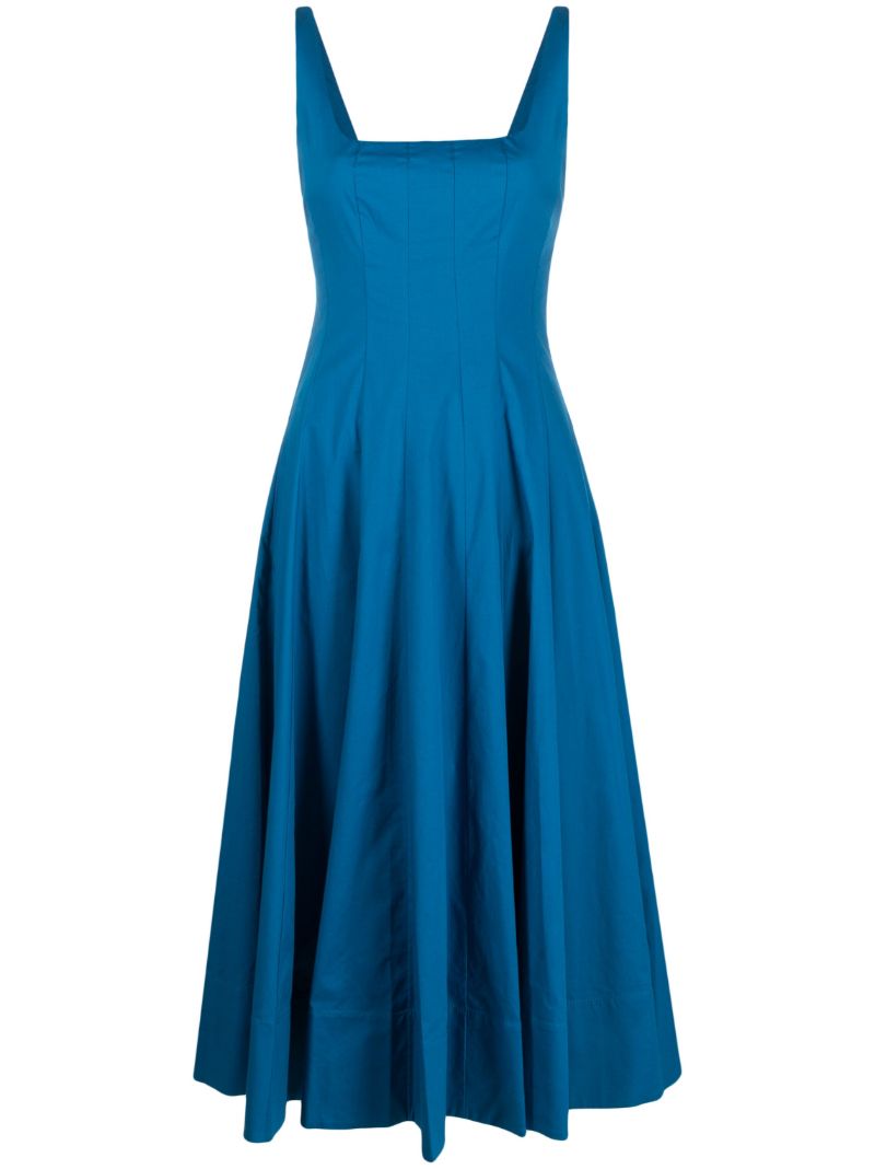 Blue Wells Sleeveless Midi Dress