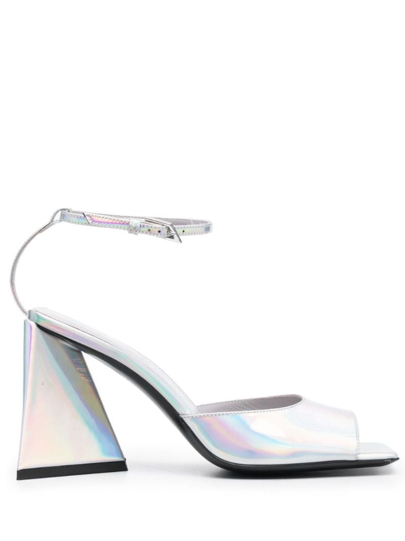 Silver Piper 85 Holographic Sandals