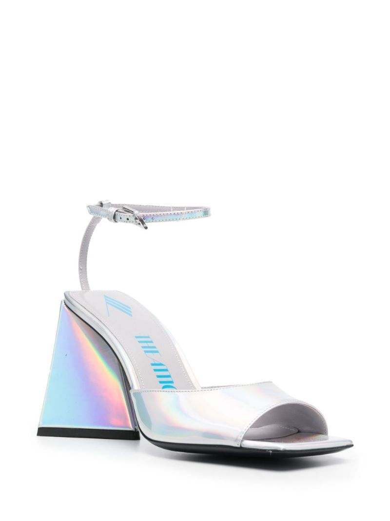 Silver Piper 85 Holographic Sandals