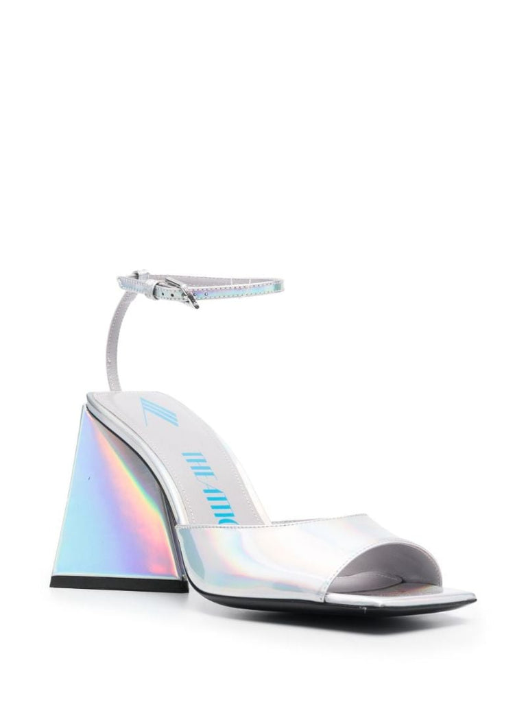 Silver Piper 85 Holographic Sandals