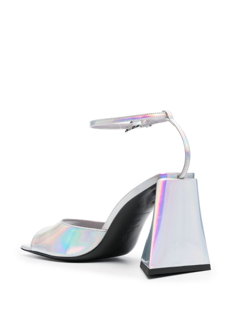 Silver Piper 85 Holographic Sandals