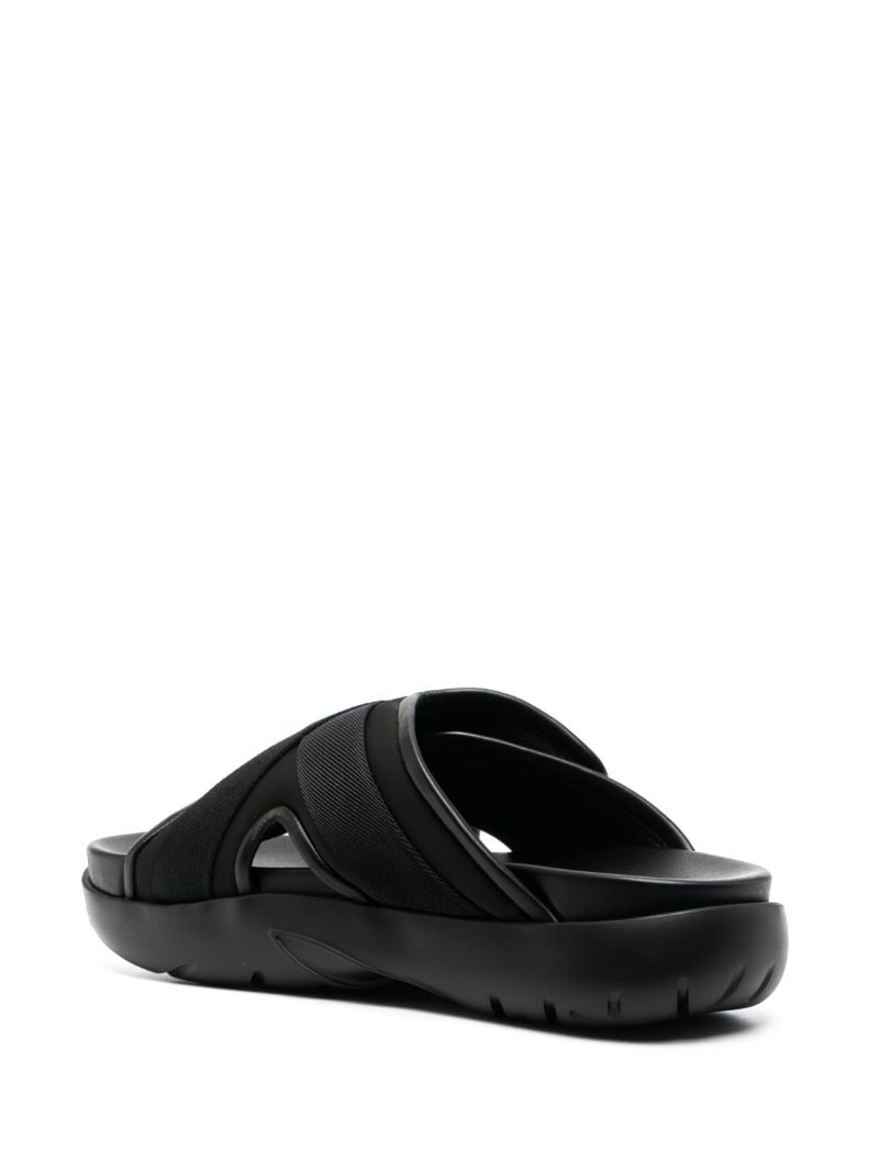 Black Snap Slide Sandals