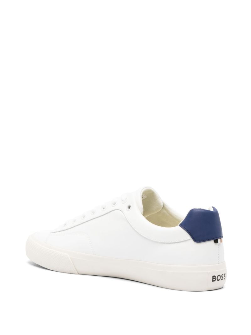 White Aiden Monogram-patch Sneakers