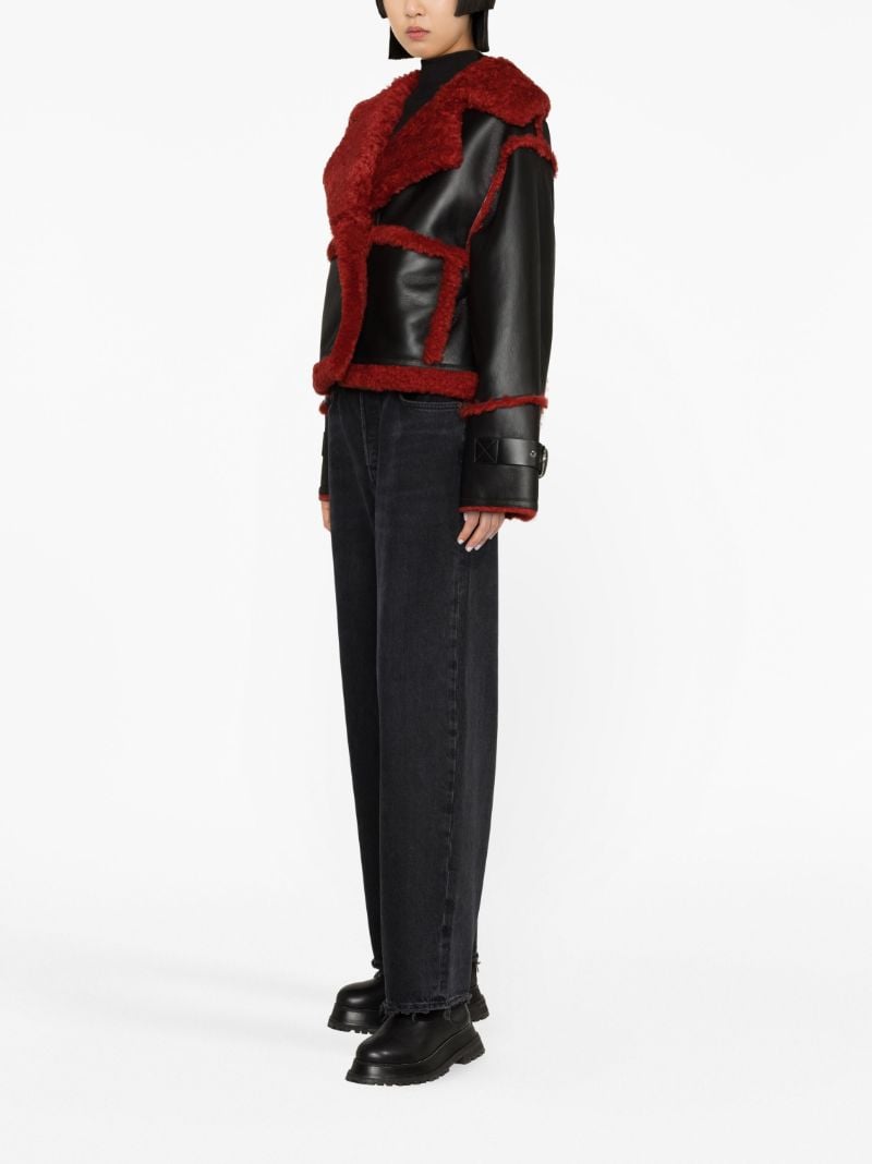 Black Reva Shearling-lined Leather Jacket