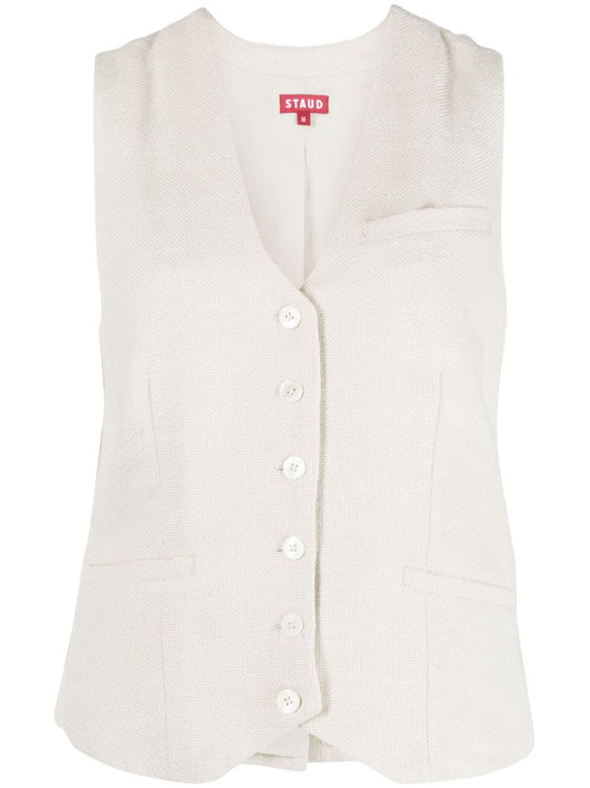 Neutral Brett Single-breasted Waistcoat