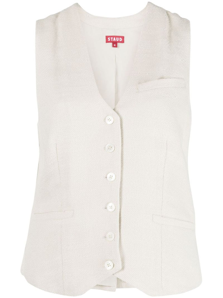Neutral Brett Single-breasted Waistcoat