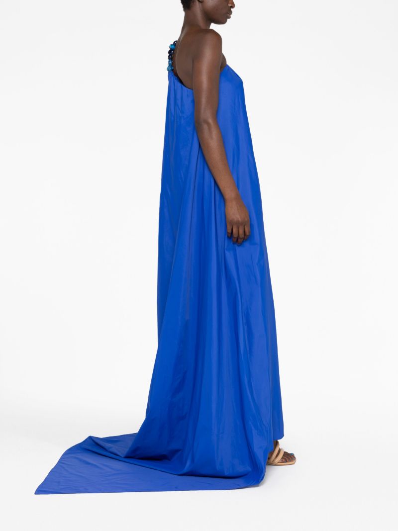 Blue Mason One-shoulder Gown