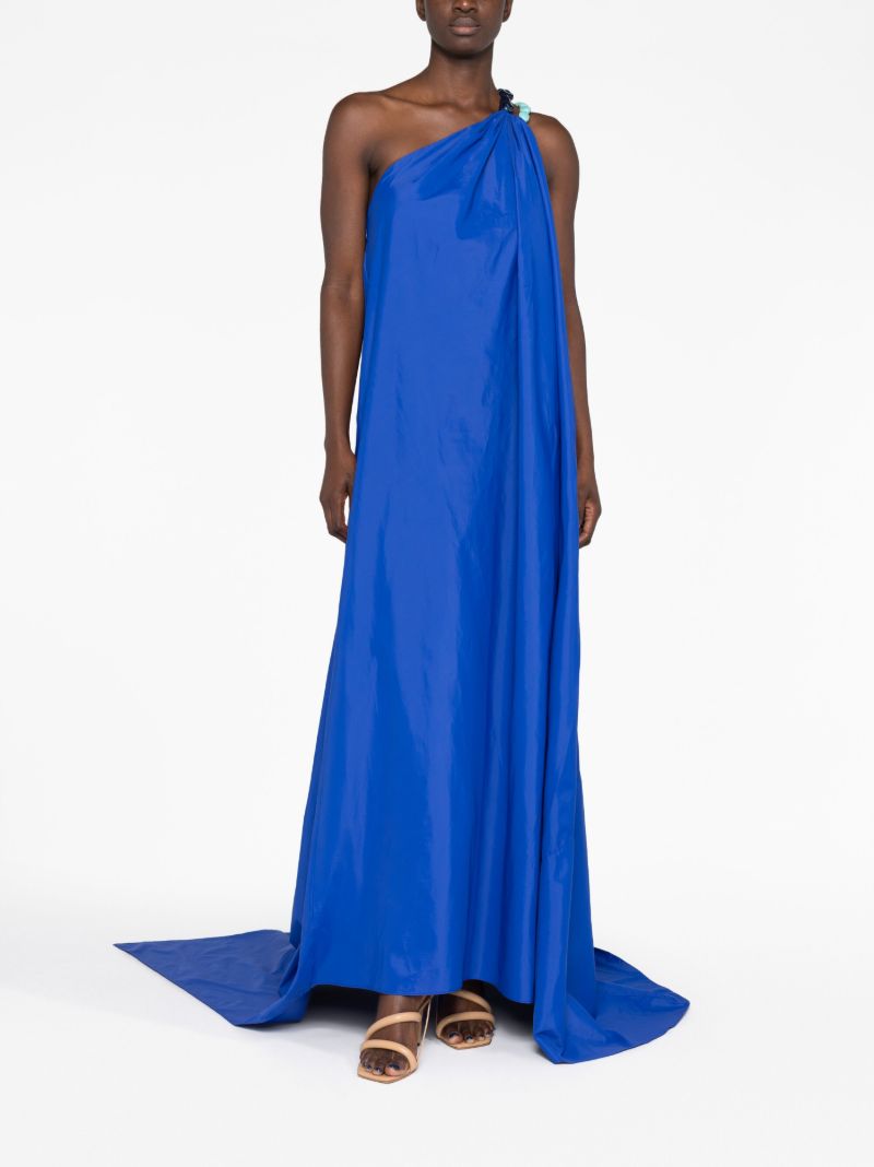Blue Mason One-shoulder Gown
