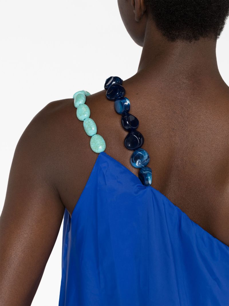 Blue Mason One-shoulder Gown