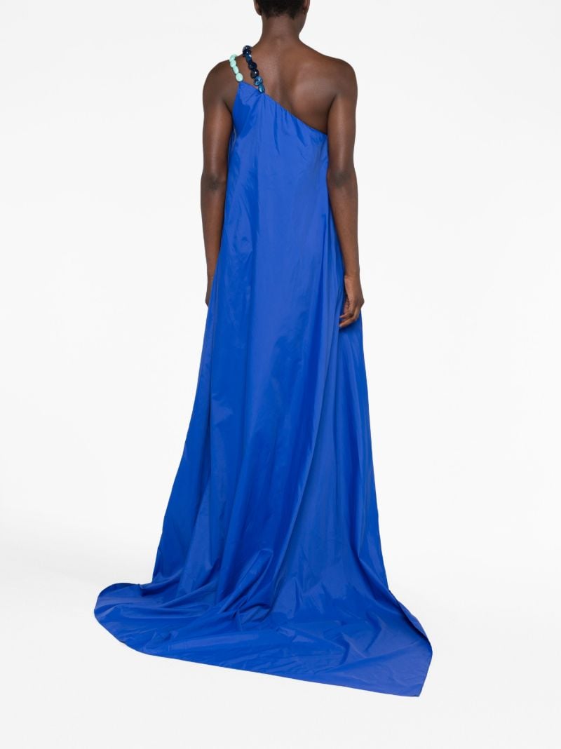 Blue Mason One-shoulder Gown