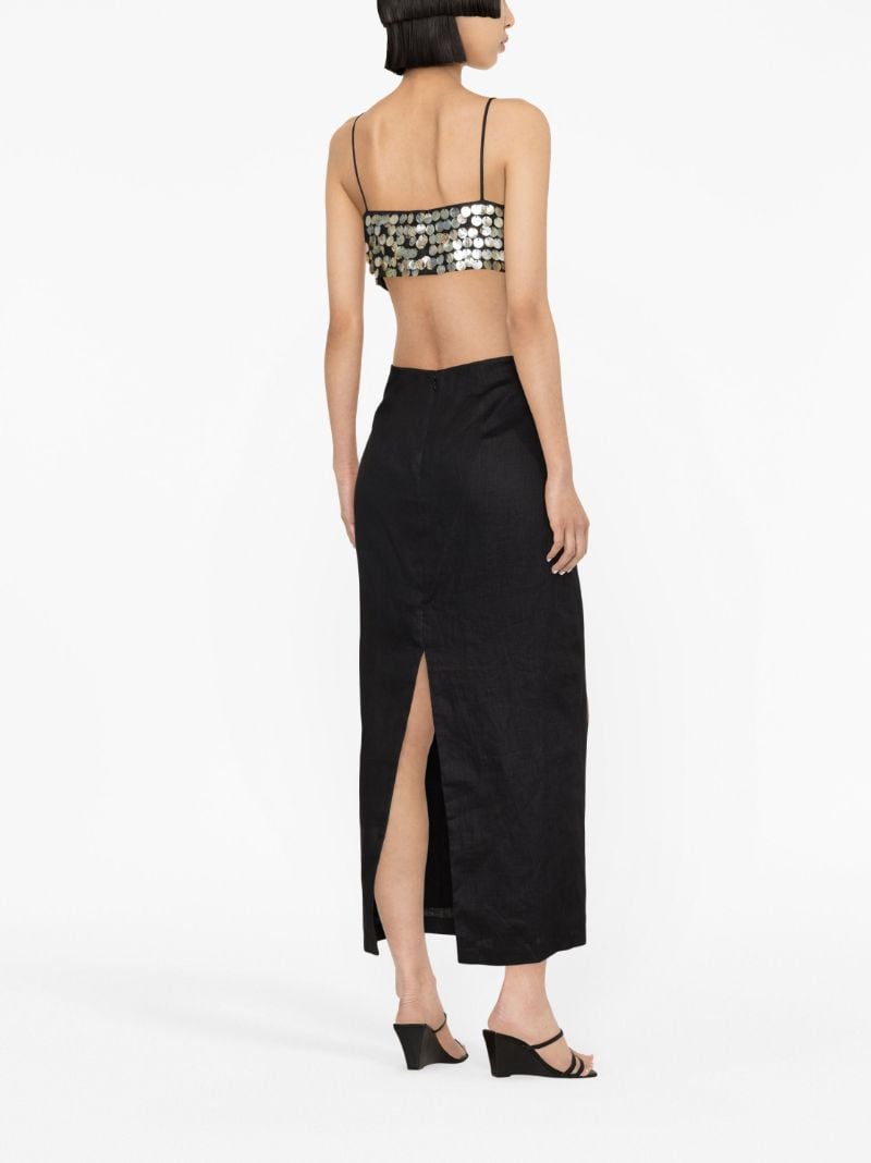 Black Jada Cut-out Paillette-embellished Midi Dress
