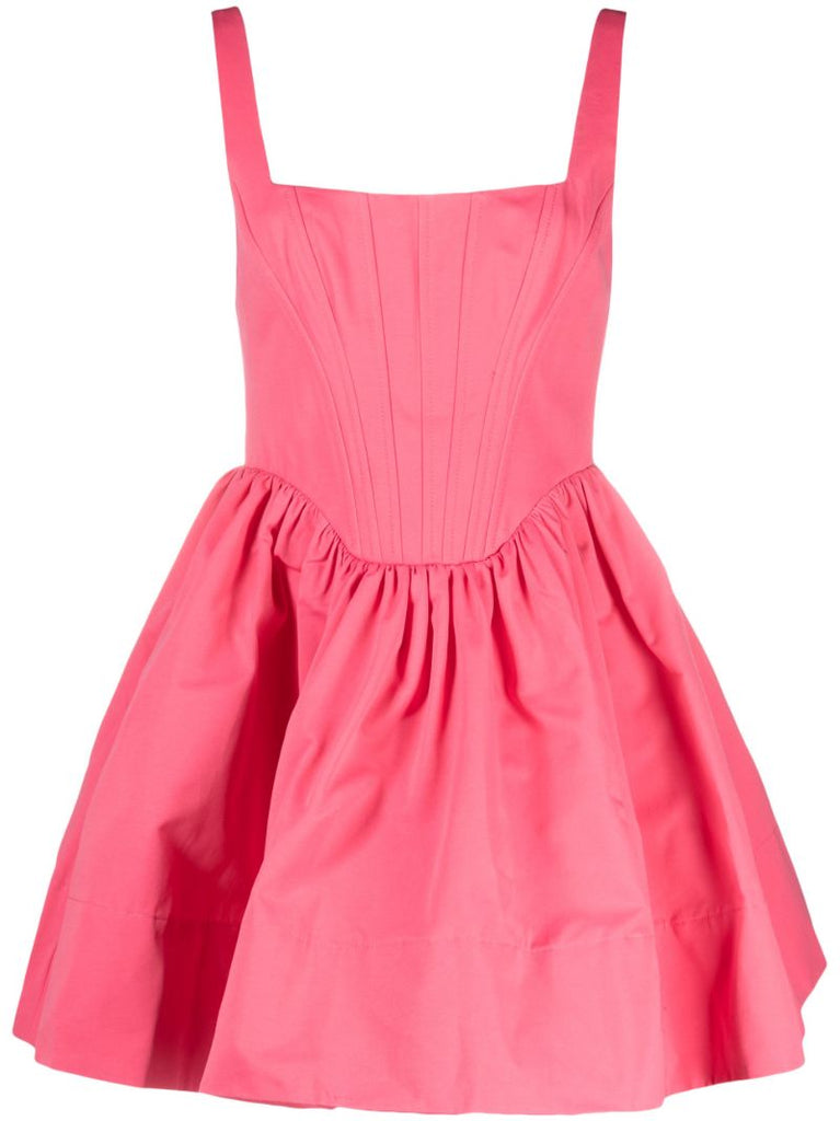 Pink Landscape Flared Mini Dress