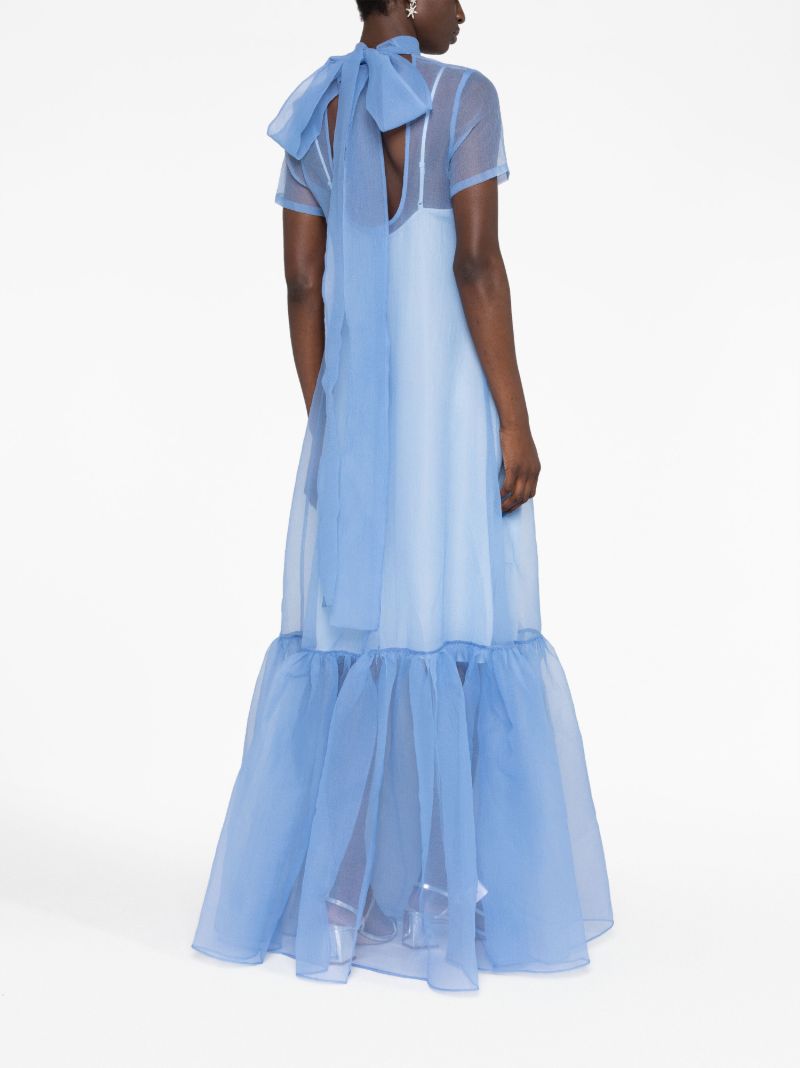 Blue Calluna Sheer Maxi Dress