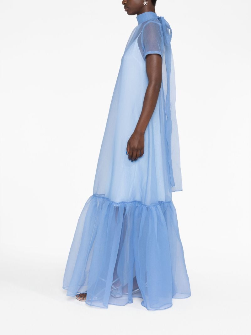 Blue Calluna Sheer Maxi Dress