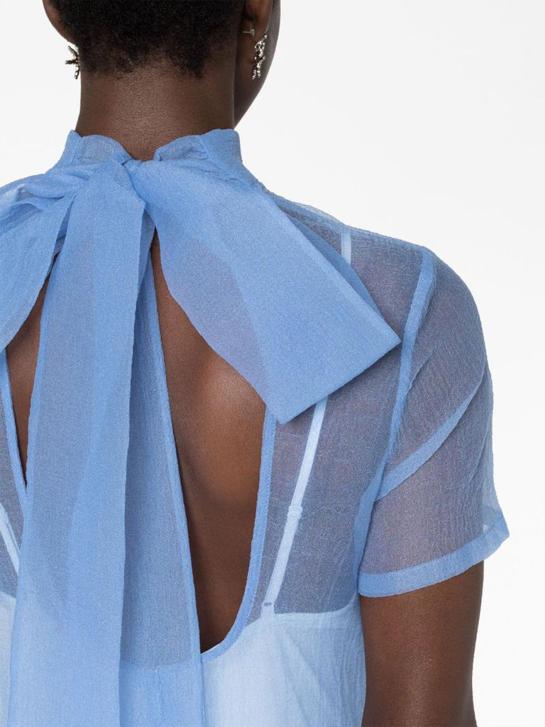 Blue Calluna Sheer Maxi Dress