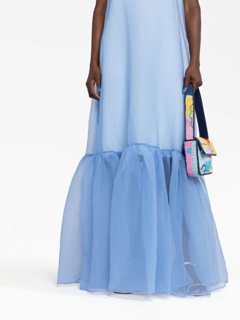 Blue Calluna Sheer Maxi Dress
