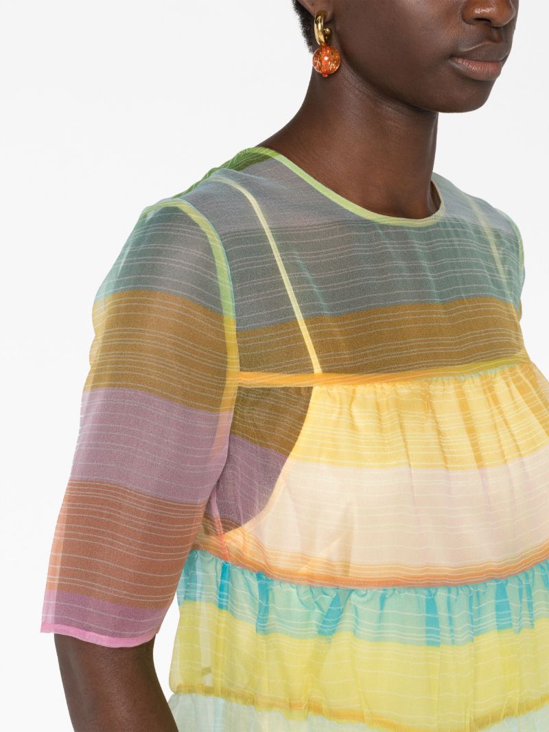 Green Hyacinth OmbrÃ_x0083_Â© Tiered Maxi Dress