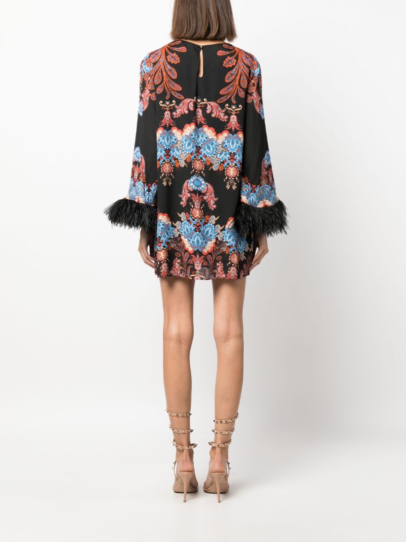 Black Cocoa Paisley-print Mini Dress