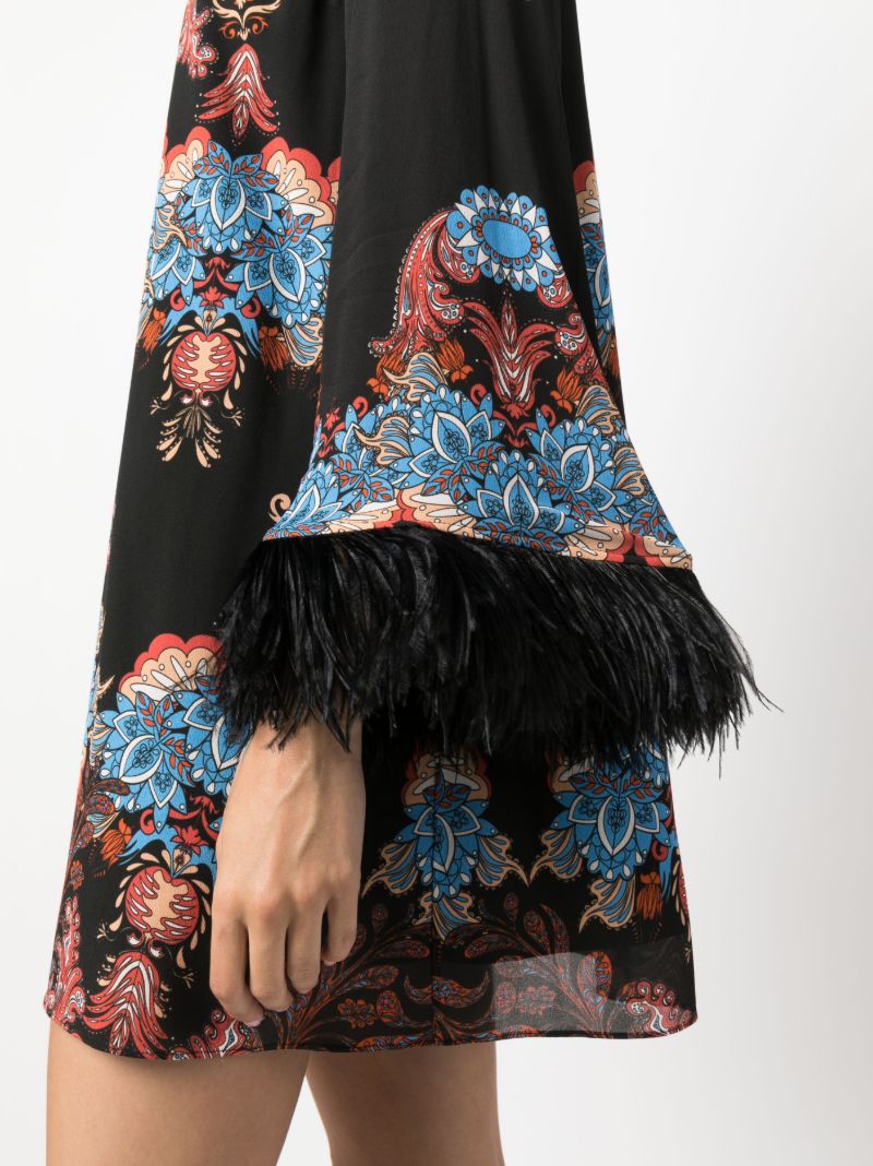 Black Cocoa Paisley-print Mini Dress