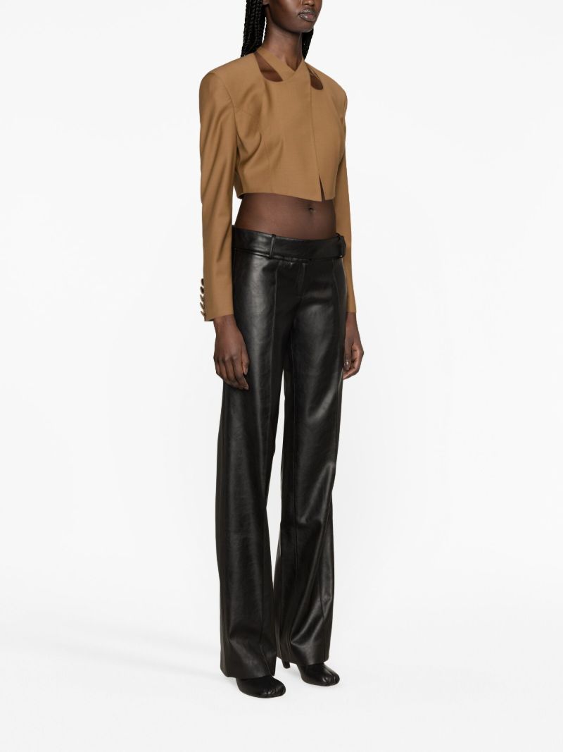 Black Sabu Faux-leather Trousers
