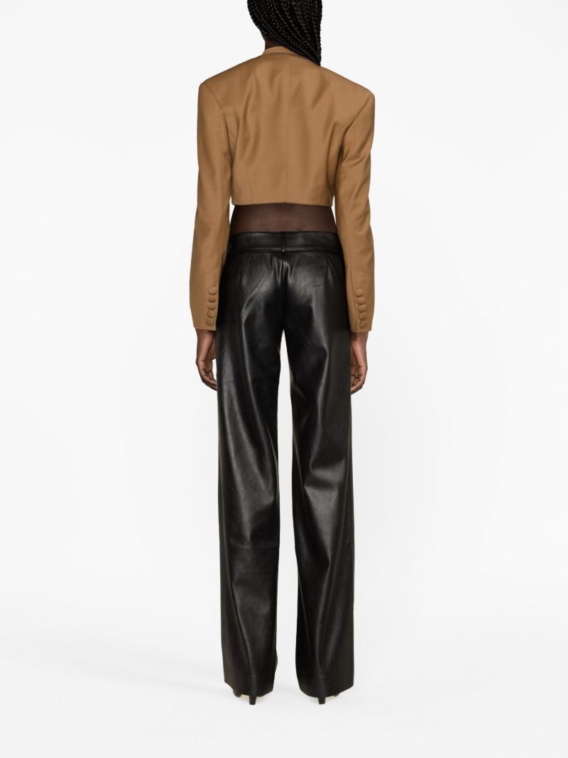 Black Sabu Faux-leather Trousers