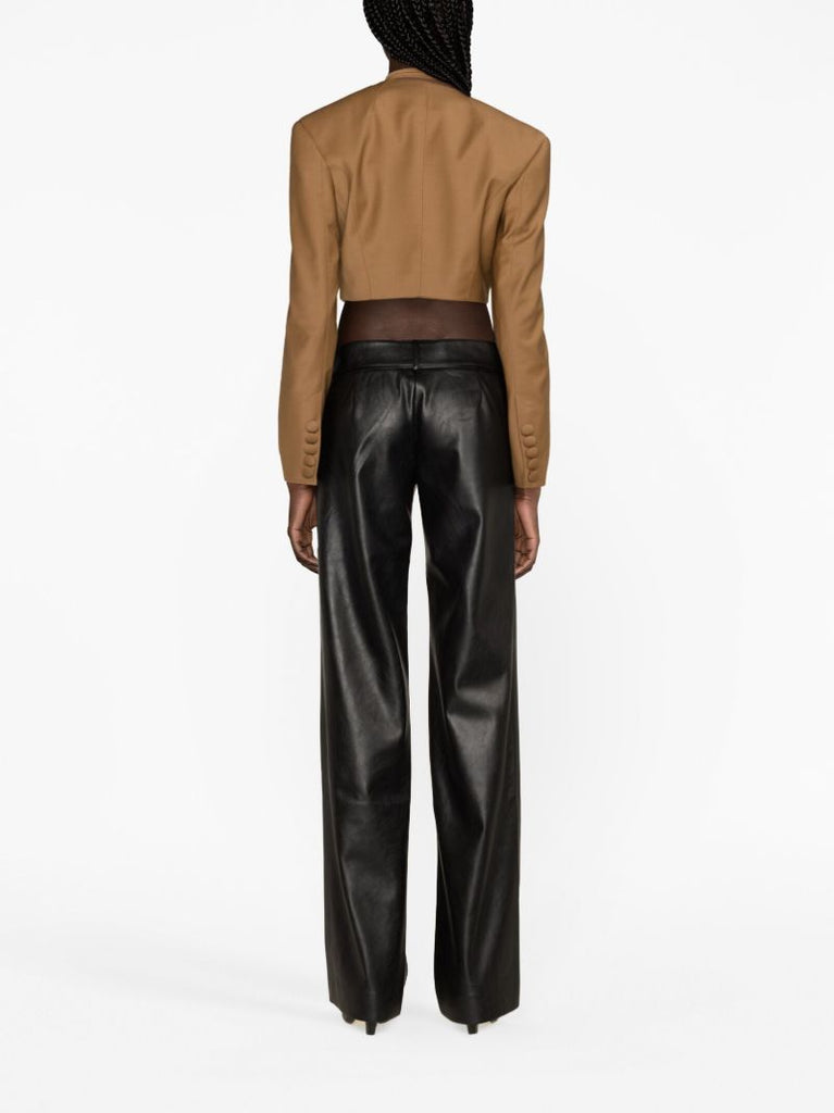 Black Sabu Faux-leather Trousers