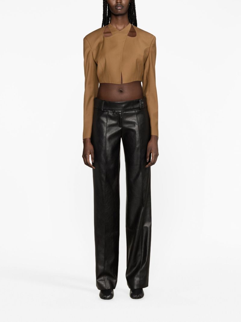 Black Sabu Faux-leather Trousers