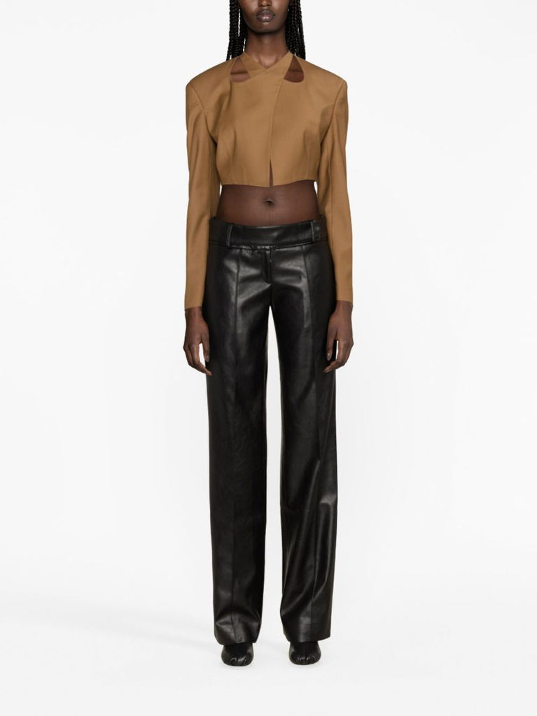 Black Sabu Faux-leather Trousers