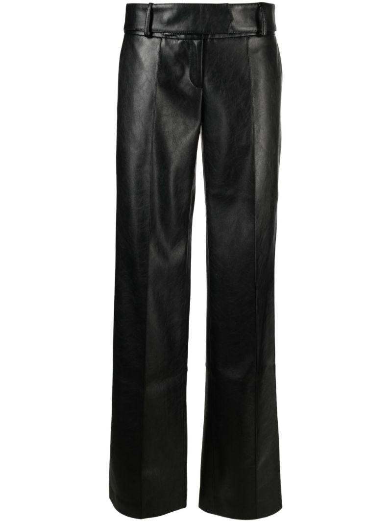 Black Sabu Faux-leather Trousers