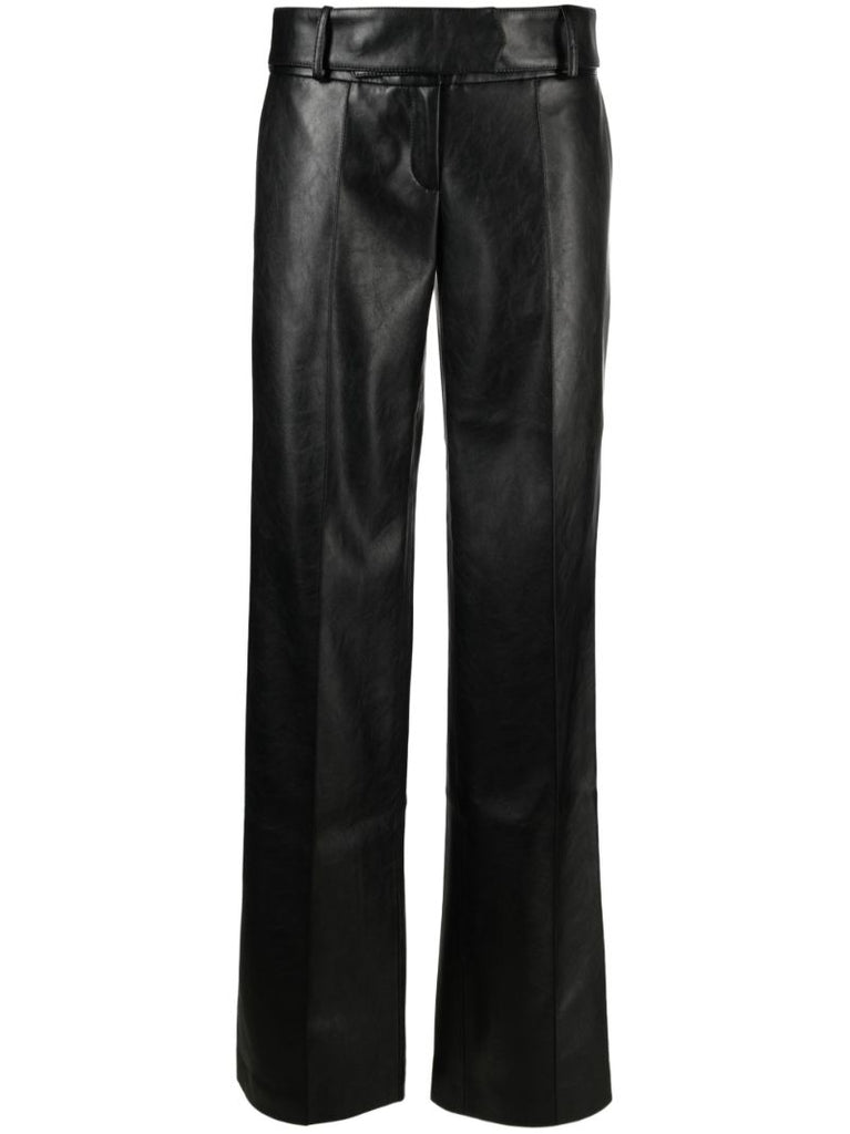 Black Sabu Faux-leather Trousers