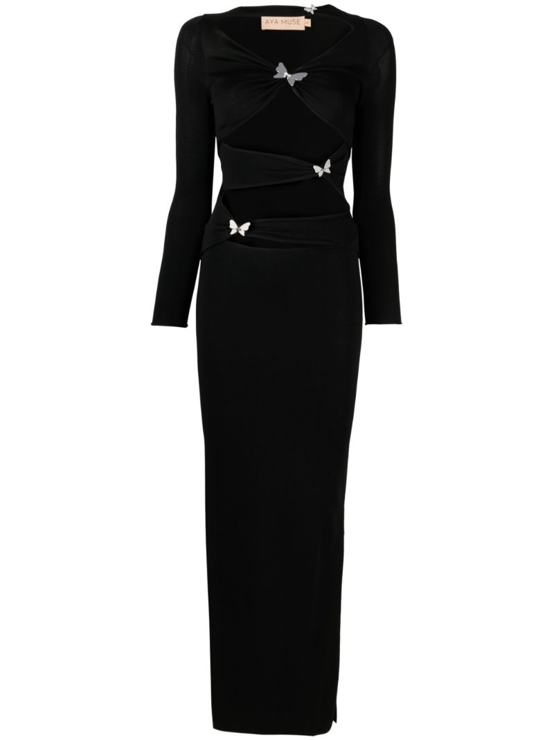 Black Atalo Cut-out Dress