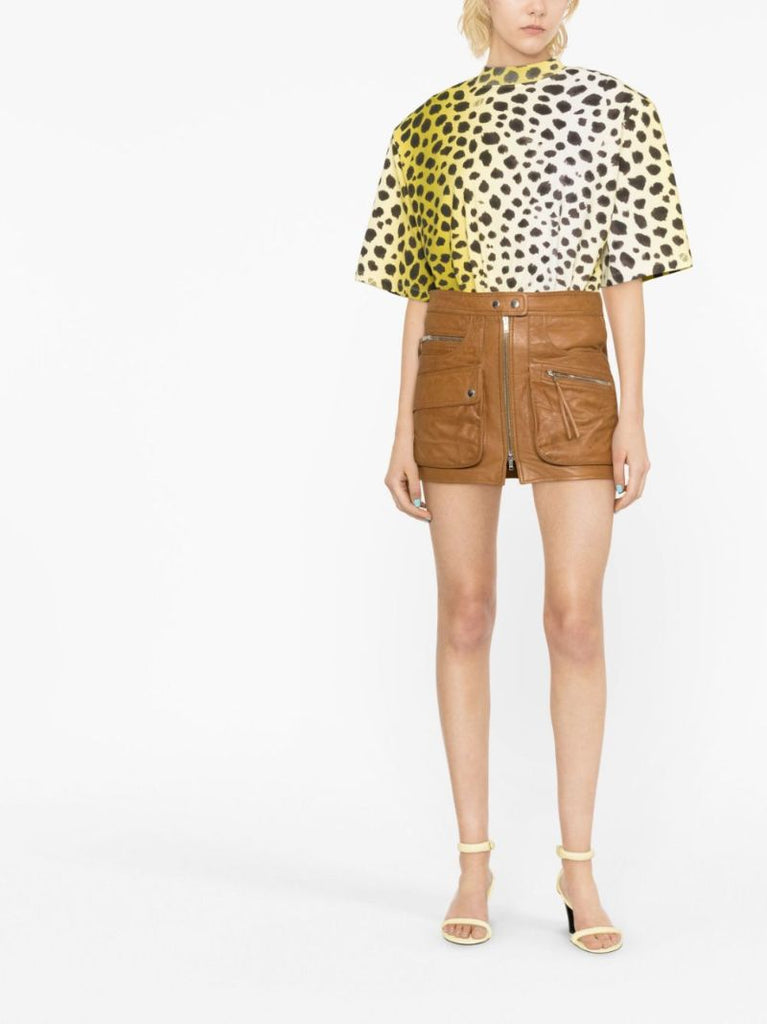 Yellow Kilie Cheetah-print T-shirt