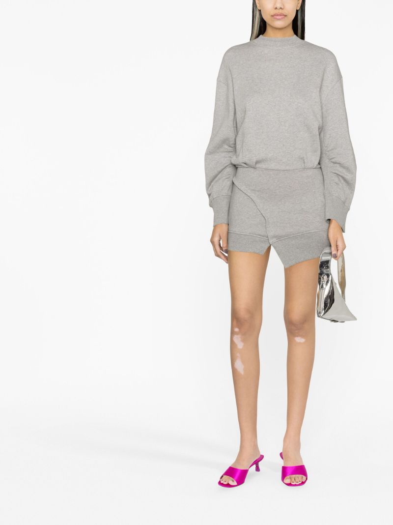 Grey Cotton Mini Dress
