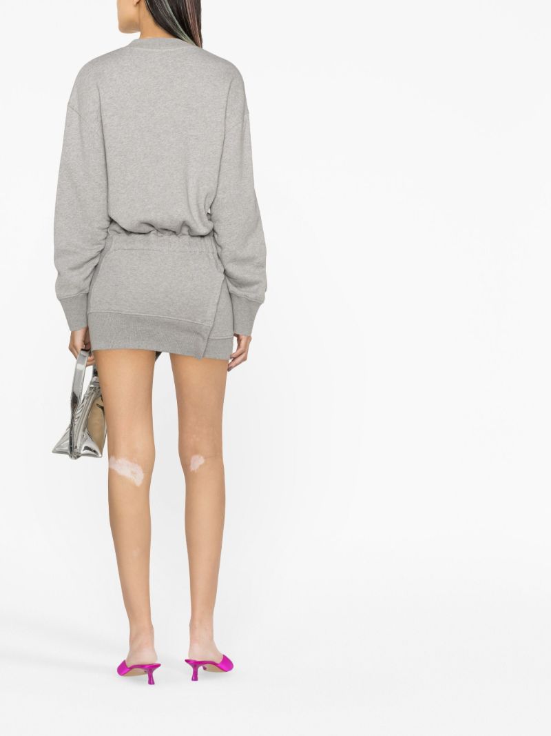 Grey Cotton Mini Dress